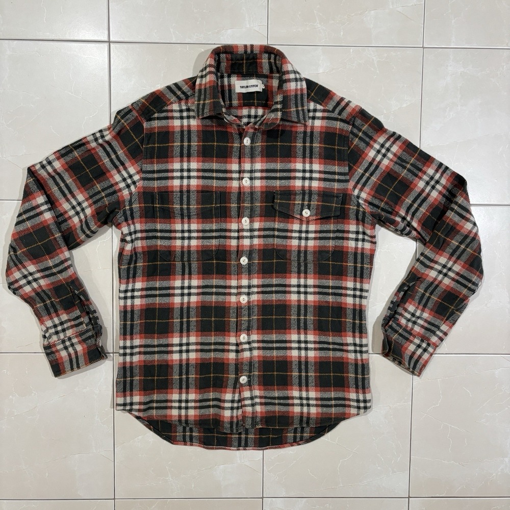 Taylor Stitch Jack Shirt Plaid Flannel Men's Small 38 Button Up Outdoors
